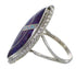 Southwest Magenta Turquoise And Opal Silver Ring Size 6 AX87827